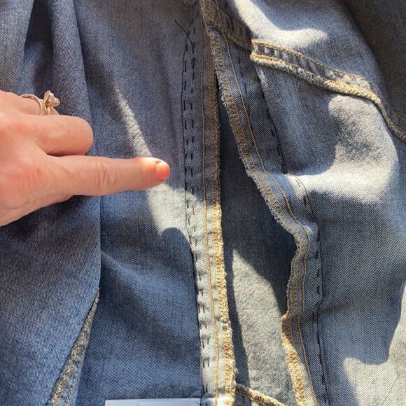 Columbia Jean Jacket blue denim button down medium pockets - Picture 15 of 16